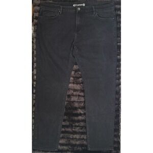 Crisp Denim Jeans Black Wash Straight Leg Size 42